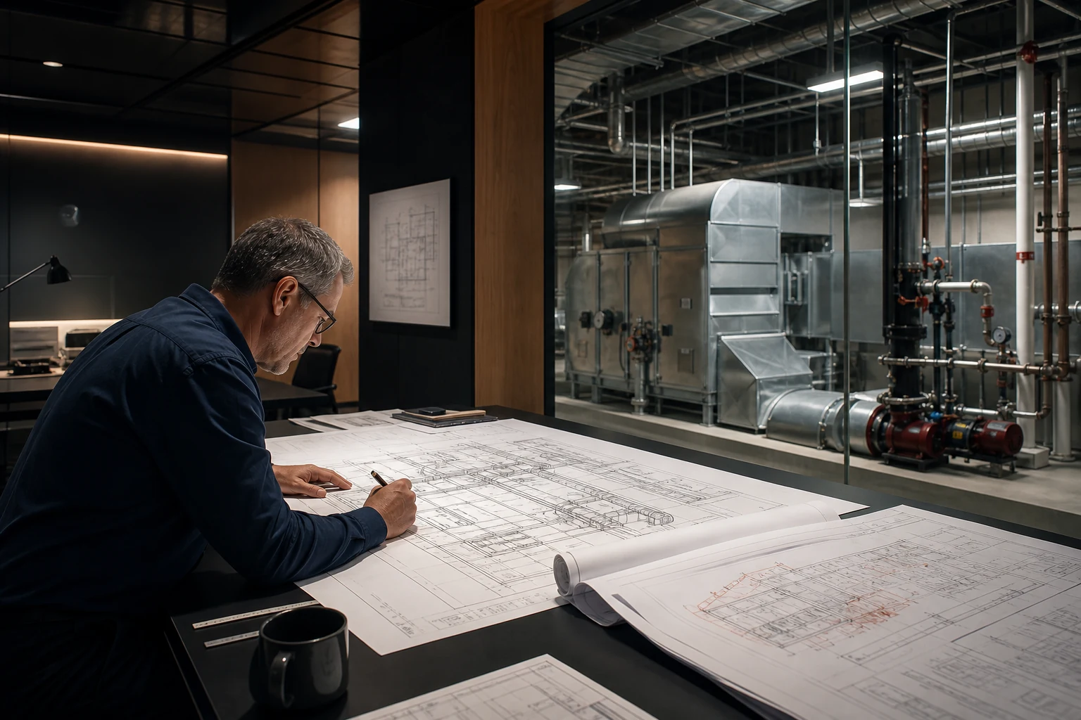 Mechanical permit drawings for an Ontario commercial building