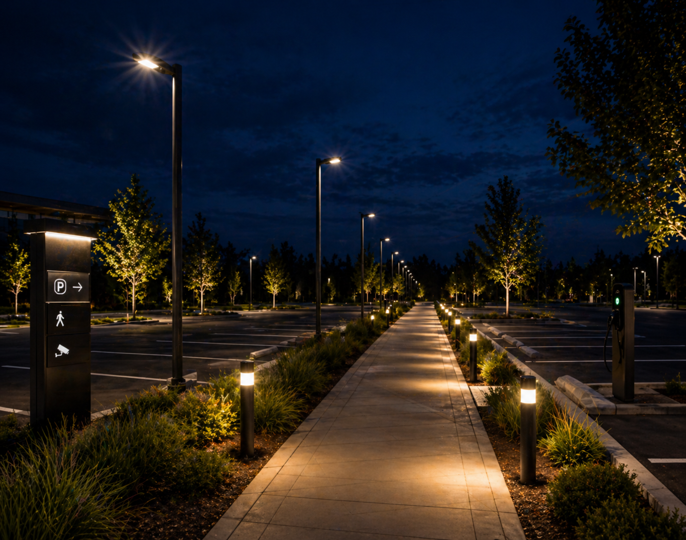 Exterior Site Lighting Design Parking Lot